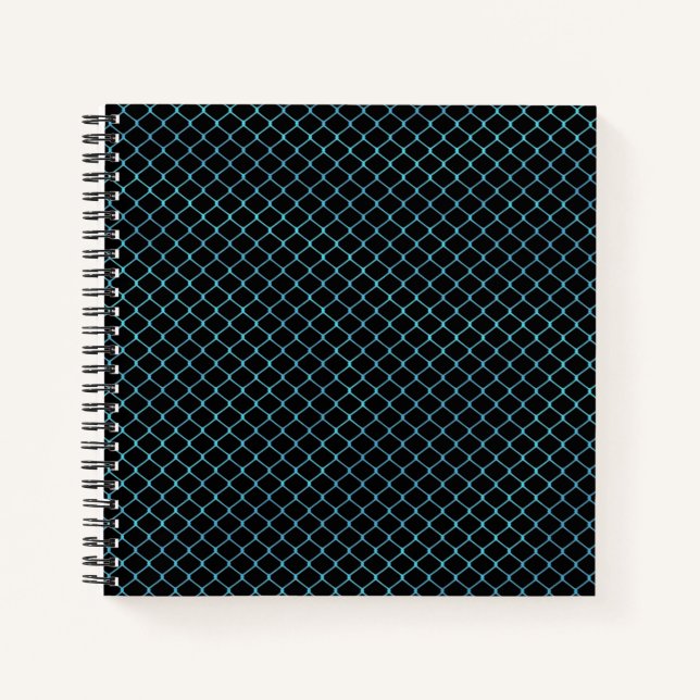 Cuaderno Elegante patrón moderno de cadena Verde azulada az (Anverso)