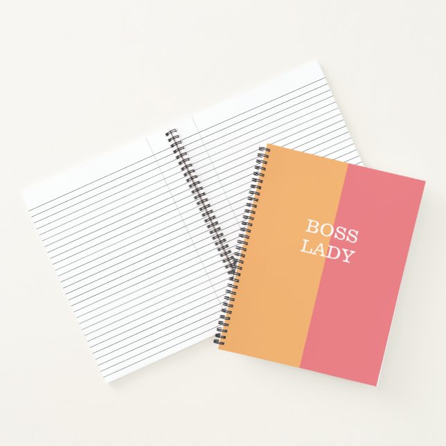 Cuaderno Elegante Peach y Naranja Colorblock (Interior)
