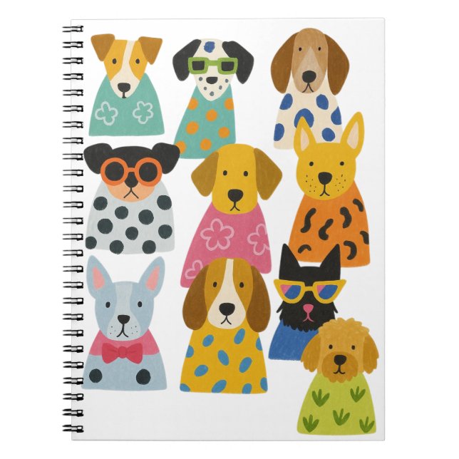 Cuaderno Elegante perro divertida regalo de amante de masco (Frente)