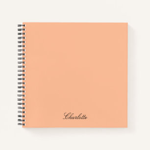 Cuaderno Elegante Personalizado de monograma de guión