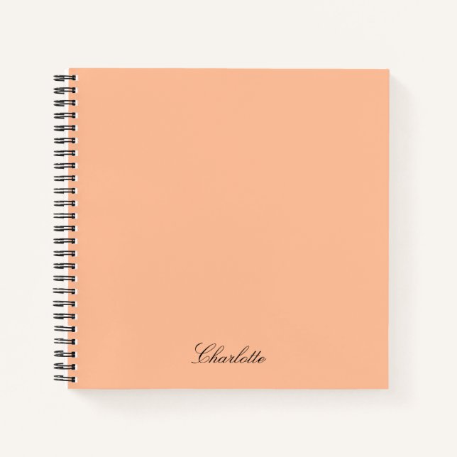 Cuaderno Elegante Personalizado de monograma de guión (Anverso)