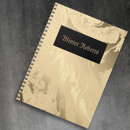 Cuaderno Elegante personalizado dorado y negro