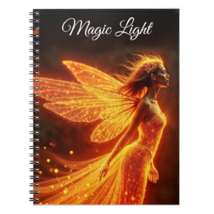 Cuaderno Elegante pixie forestal linda princesa luminosa de
