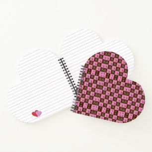 Cuaderno Elegante Plaid Marrón y Oso Chic