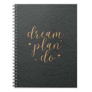 Cuaderno Elegante plan minimalista de sueño hecho organizad