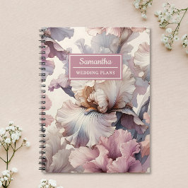 Cuaderno Elegante planeamiento de Boda floral rosa personal