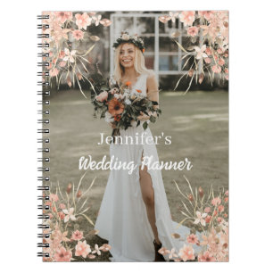 Cuaderno elegante planificador botánico de bodas