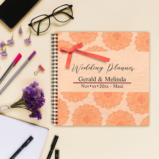 Cuaderno Elegante planificador de boda de manala marrón (Subido por el creador)