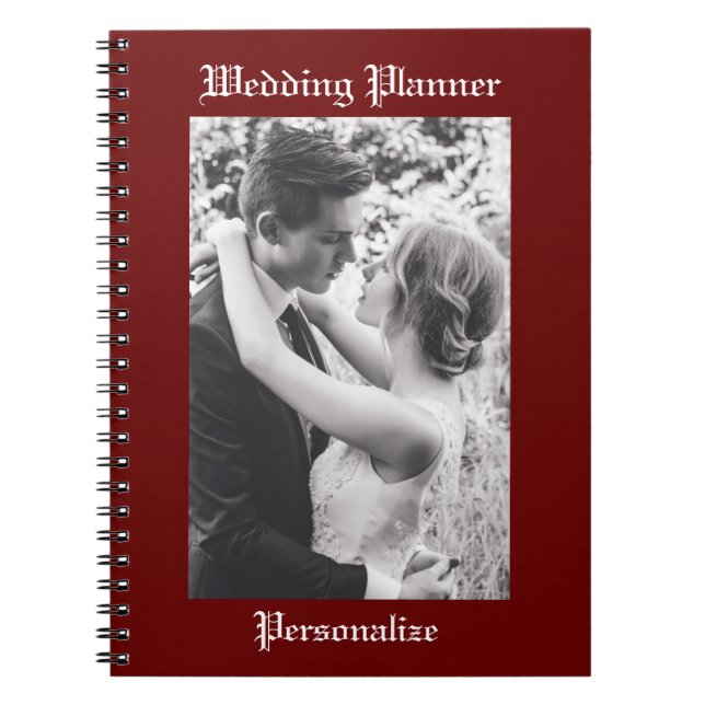 Cuaderno Elegante planificador de boda fotográfica de Novia (Frente)