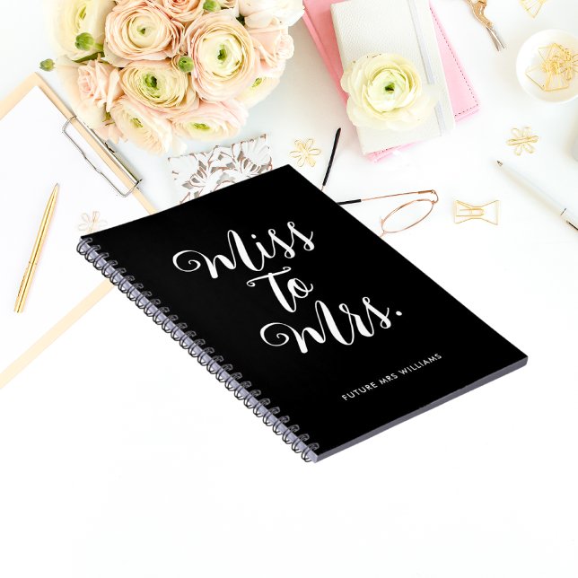 Cuaderno Elegante Planificador de Boda Moderno de Señorita  (Miss to Mrs notebook is the perfect wedding planning notebook to organise your wedding)