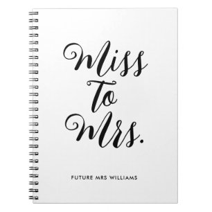Cuaderno Elegante Planificador de Boda Moderno de Señorita