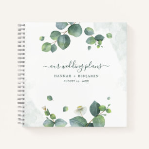 Cuaderno Elegante planificador de bodas Eucalyptus Greenery