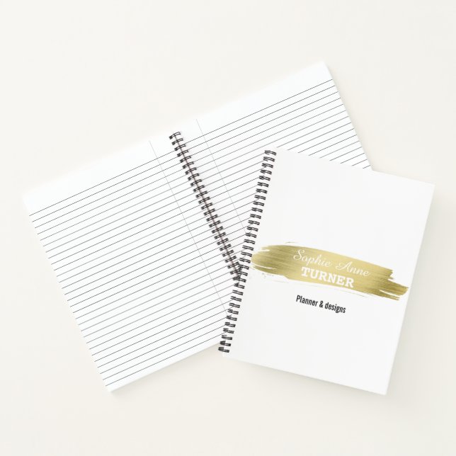 Cuaderno Elegante Planificador profesional de pincel de oro (Interior)