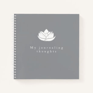 Cuaderno Elegante plantilla Lluvia de flores Lotus Pensamie