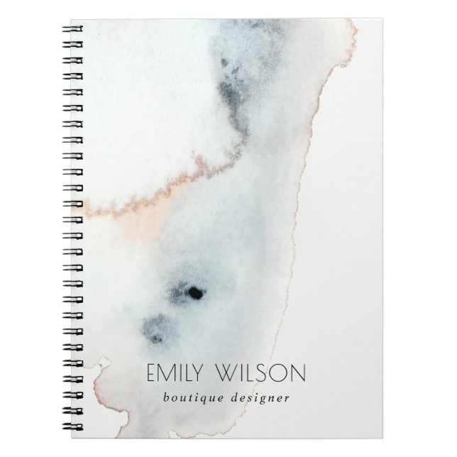 Cuaderno Elegante playa suave Aqua Blue Gold (Frente)