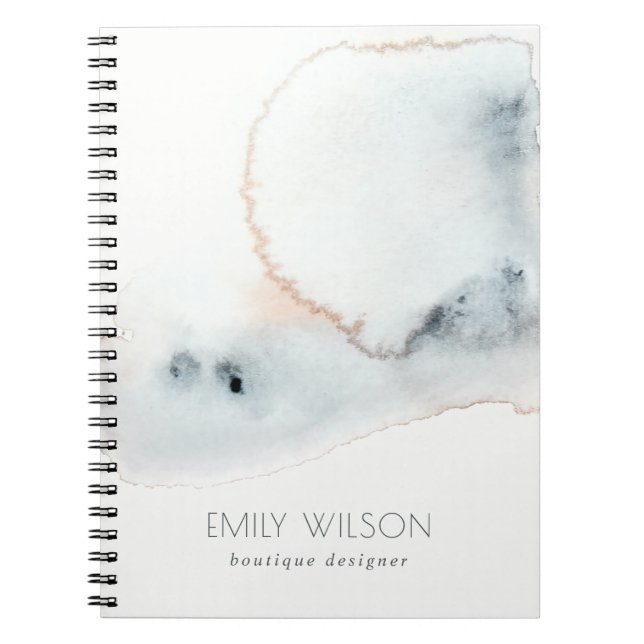 Cuaderno Elegante playa suave Aqua Blue Gold (Frente)