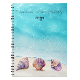 Cuaderno Elegante playa tropical con tumbonas Náuticas Perl