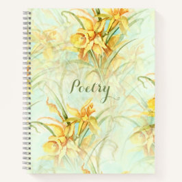 Cuaderno Elegante poesía de Daffodils Amarillos