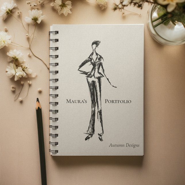 Cuaderno Elegante Portafolio de Diseñador de Moda Boceto (Subido por el creador)