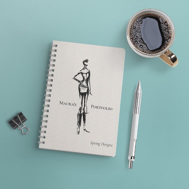 Cuaderno Elegante Portafolio de Moda | Borrador de Primaver (Subido por el creador)