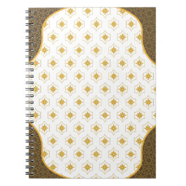 Cuaderno Elegante portátil árabe negro y dorado