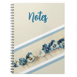 Cuaderno Elegante portátil color azul de color marrón - Flo
