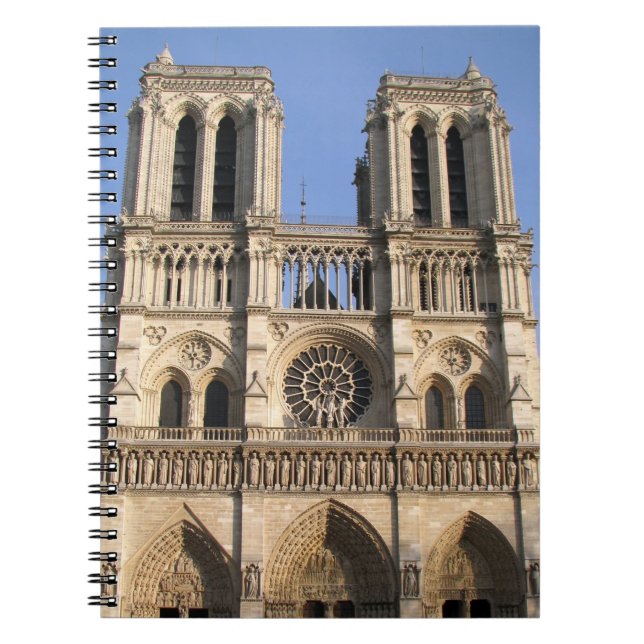Cuaderno Elegante portátil con Notre Dame de París (Frente)