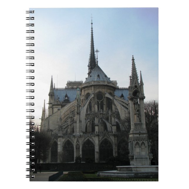 Cuaderno Elegante portátil con Notre Dame de París (Frente)