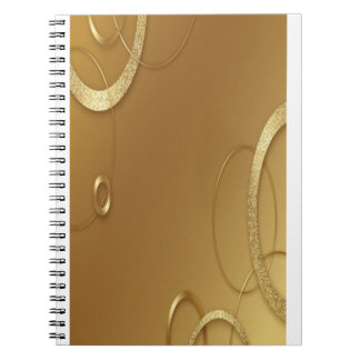 Cuaderno Elegante portátil de diseño en espiral de oro