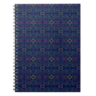 Cuaderno Elegante portátil de fotografía geométrica en espi