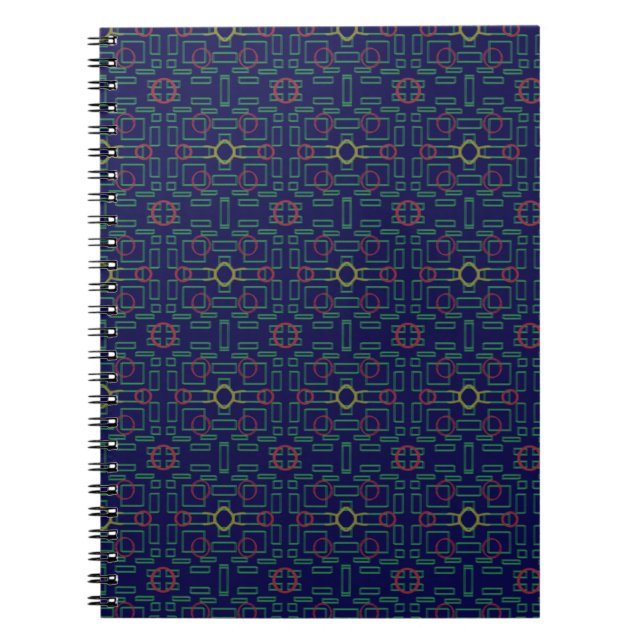 Cuaderno Elegante portátil de fotografía geométrica en espi (Frente)