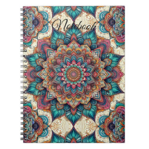 Cuaderno Elegante portátil de fotos espirales de Mandala
