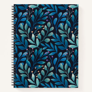 Cuaderno Elegante portátil de hoja azul