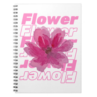 Cuaderno "Elegante portátil floral - Flor Pastel estética