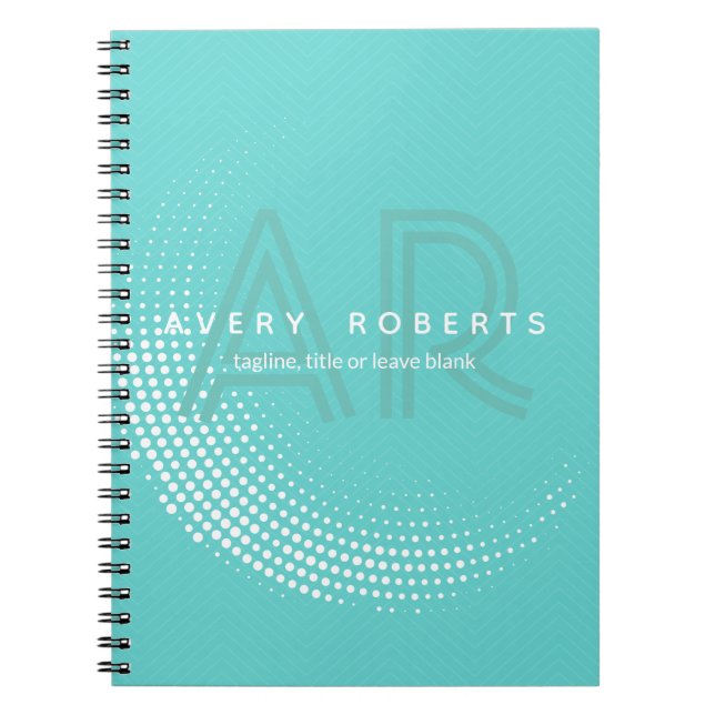 Cuaderno Elegante profesional geométrico elegante del cielo (Frente)