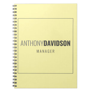 Cuaderno Elegante Profesional Minimalista Moderno Color Cre