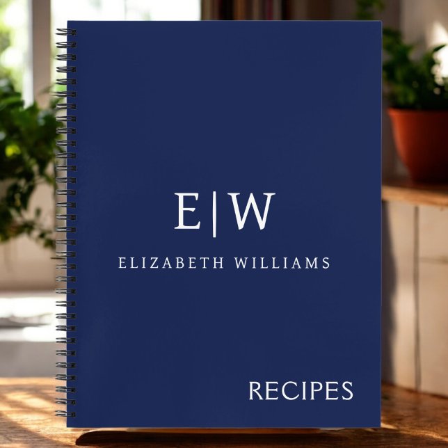 Cuaderno Elegante Profesional Simple Monograma Minimalista (Subido por el creador)