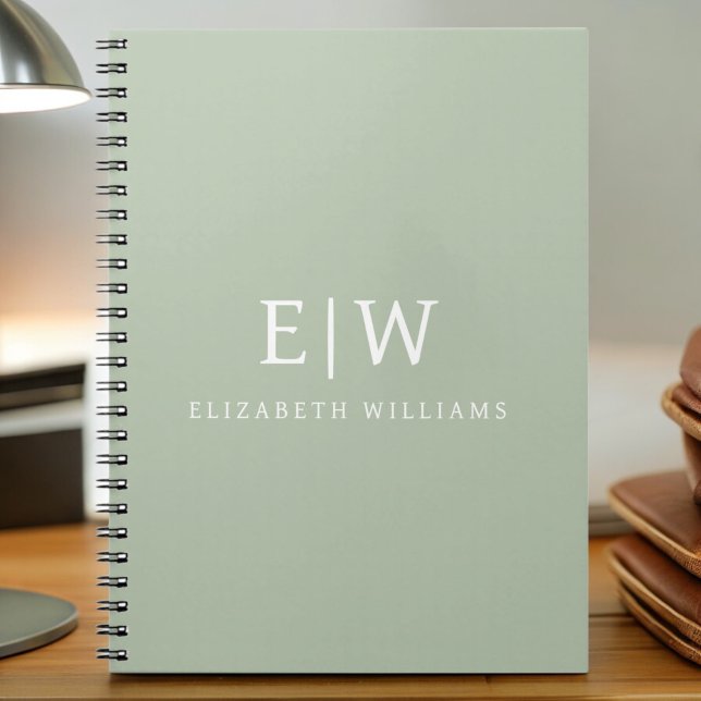 Cuaderno Elegante Profesional Simple Monograma Minimalista (Subido por el creador)