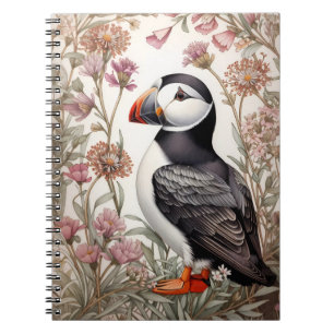Cuaderno Elegante Puffin William Morris inspirado en la flo