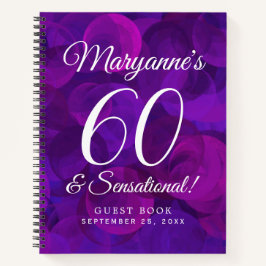 Cuaderno Elegante púrpura 60 y fiesta sensacional de cumple