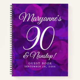Cuaderno Elegante púrpura 90 y fiesta ininterrumpida de cum