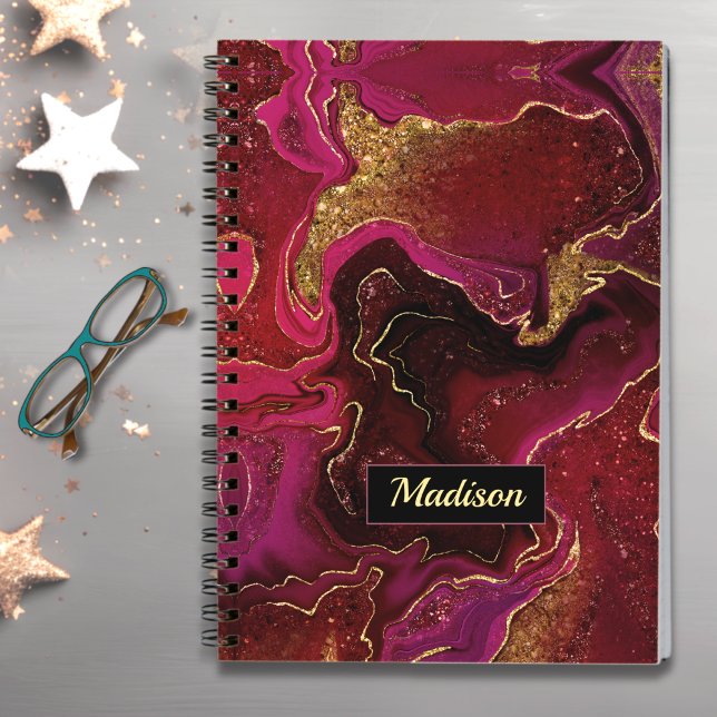 Cuaderno Elegante purpurina de oro de la imitación de la me (Subido por el creador)