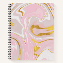 Cuaderno Elegante Purpurina dorado Marble Moda moderna Note