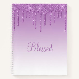 Cuaderno Elegante Purpurina guión moderno Morado Ice Glam