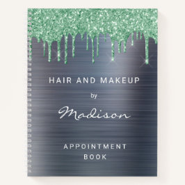 Cuaderno Elegante Purpurina Verde