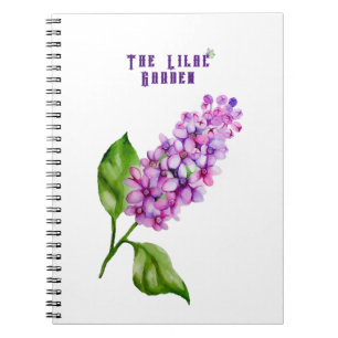 Cuaderno Elegante rama lila acuarela