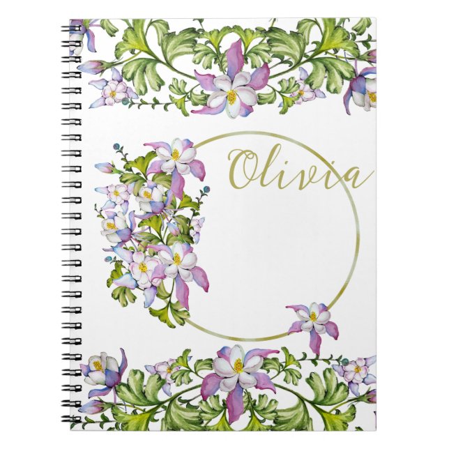 Cuaderno Elegante ramo de colinas acuáticas (Frente)