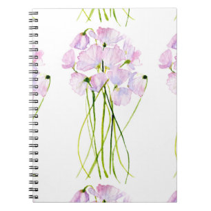 Cuaderno Elegante ramo de flores acuáticas