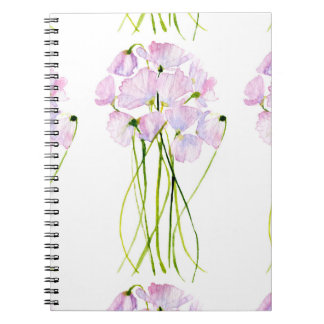 Cuaderno Elegante ramo de flores acuáticas