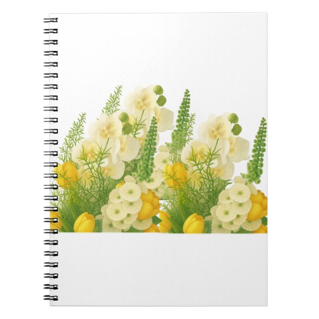 Cuaderno Elegante ramo floral de primavera  (Frente)